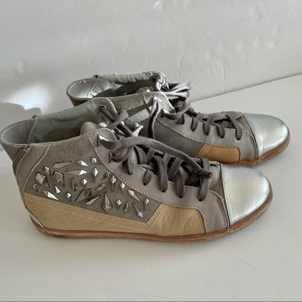 Sam Edelman Studded Patchwork Hightop Sneakers - image 3